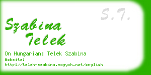 szabina telek business card